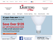 Tablet Screenshot of lightingplusonline.com